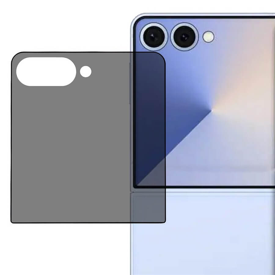 Затъмняващ Протектор за Samsung Z Flip 7, Privacy High Alu Glass, Черен