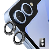 Протектор за Камерата на Samsung Z Flip 7, Cam Lens Glitter Glass, Черен