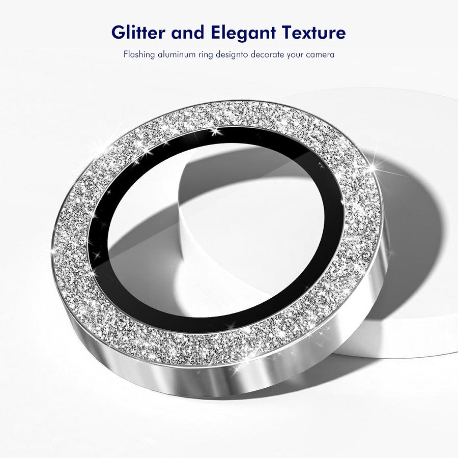 Протектор за Камерата на Samsung Z Flip 7, Cam Lens Glitter Glass, Черен (2)