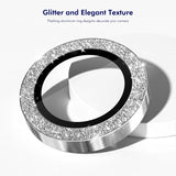 Протектор за Камерата на Samsung Z Flip 7, Cam Lens Glitter Glass, Черен (2)