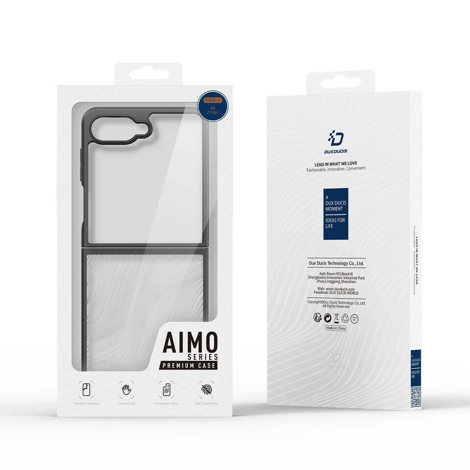 Тънък Калъф за Samsung Z Flip 7, Dux Ducis Aimo Case, Черен (8)