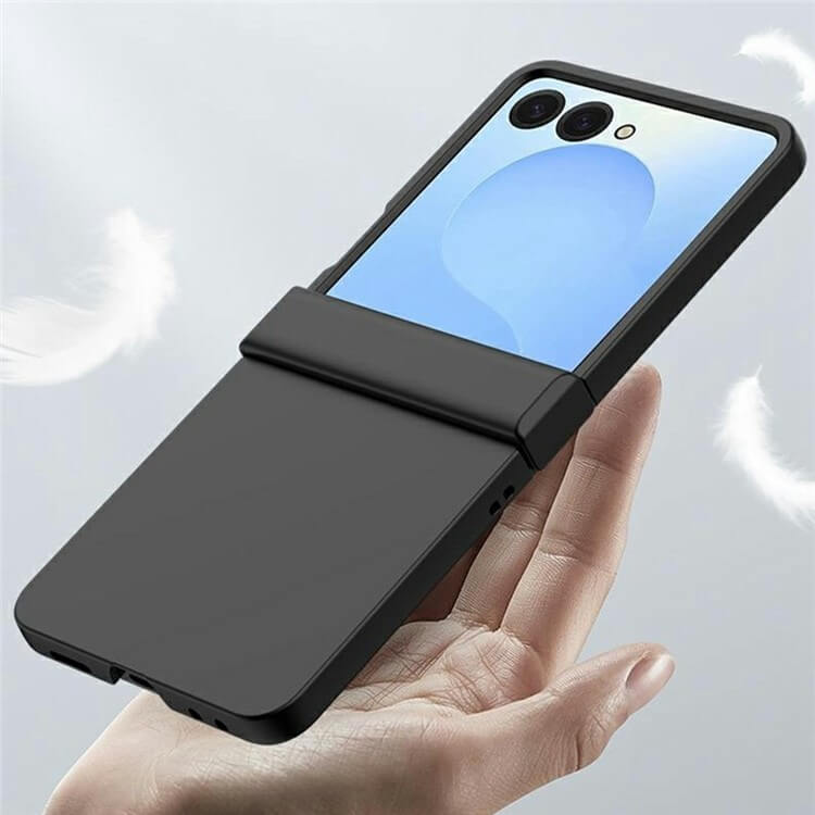 Калъф с Предпазител за Samsung Galaxy Z Flip 7, Skin-Touch Hinge Case, Черен (6)