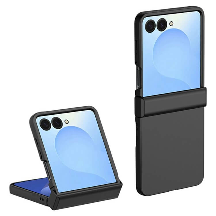 Калъф с Предпазител за Samsung Galaxy Z Flip 7, Skin-Touch Hinge Case, Черен