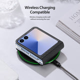 Кожен Калъф Samsung Z Flip 7, Dux Ducis Bril Case, Черен (9)