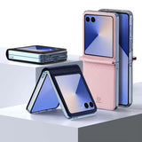 Кожен Калъф Samsung Z Flip 7, Dux Ducis Bril Case, Розов (2)
