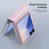 Кожен Калъф Samsung Z Flip 7, Dux Ducis Bril Case, Розов (4)