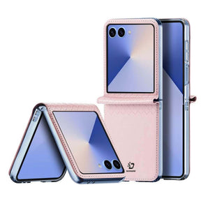 Кожен Калъф Samsung Z Flip 7, Dux Ducis Bril Case, Розов