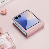 Кожен Калъф Samsung Z Flip 7, Dux Ducis Bril Case, Розов (9)