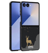 Magsafe Кожен Калъф за Samsung Z Flip 7, Abeel Ultra-Slim Case, Черен