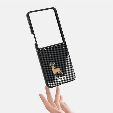 Magsafe Кожен Калъф за Samsung Z Flip 7, Abeel Ultra-Slim Case, Черен (3)
