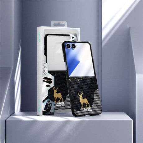 Magsafe Кожен Калъф за Samsung Z Flip 7, Abeel Ultra-Slim Case, Черен (8)