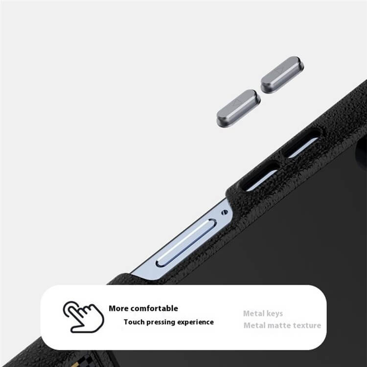 Magsafe Кожен Калъф за Samsung Z Flip 7, Abeel Ultra-Slim Case, Черен (6)