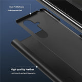 Кожен Калъф с Поставка за Samsung Z Fold 7, GKK Leather Case, Черен (8)