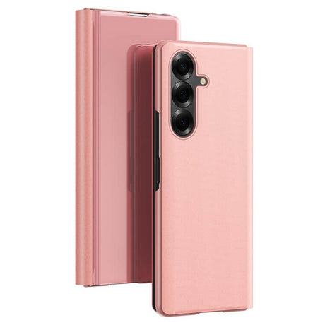 Кожен Калъф с Поставка за Samsung Z Fold 7, GKK Leather Case, Розов (2)