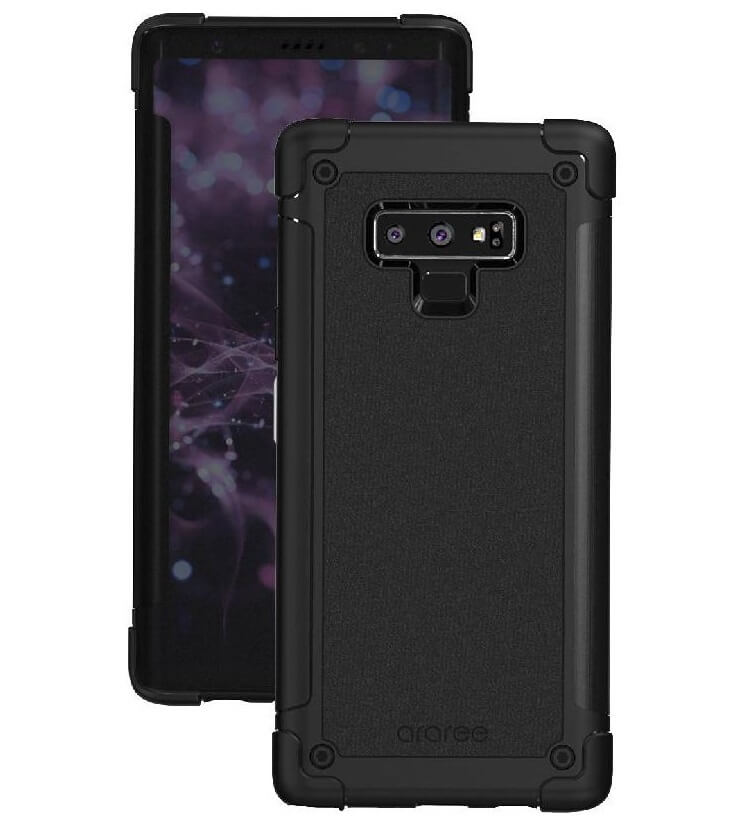 Оригинален Калъф за Samsung Note 9, Araree N-Flip Cover, Черен