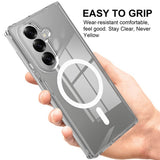 Magsafe Калъф за Samsung Z Fold 7, Magnetic Acrylic Clear Case, Прозрачен (4)