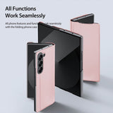 Кожен Калъф за Samsung Z Fold 7, Dux Ducis Bril Case, Розов (5)