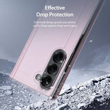 Кожен Калъф за Samsung Z Fold 7, Dux Ducis Bril Case, Розов (8)