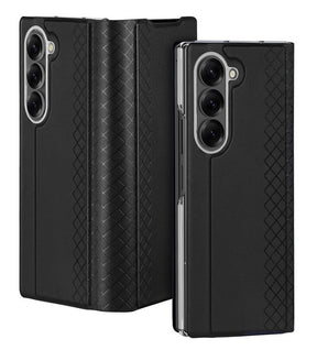 Кожен Калъф за Samsung Z Fold 7, Dux Ducis Bril Case, Черен