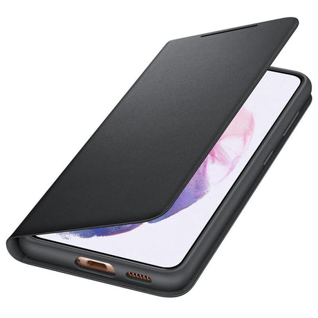 Оригинален Активен Калъф за Samsung S21 Led View Cover Book Case EF-NG996PBEGWW, Черен (2)