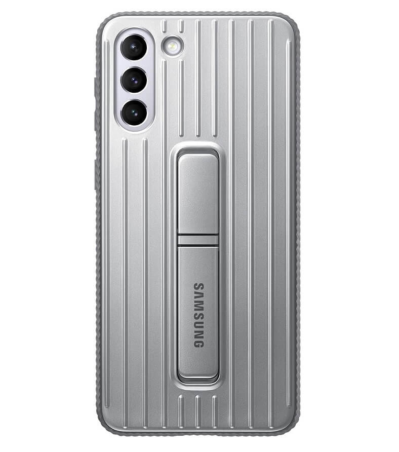 Оригинален Противоударен Калъф за Samsung S21, Protective Standing Cover Case EF-RG996CJEGWW, Сребрист