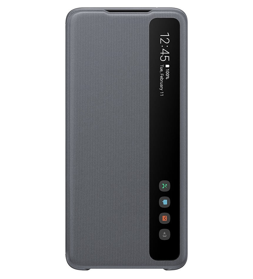 Оригинален Активен Калъф за Samsung S20 Ultra Clear View Cover Book Case EF-ZG988CJEGWW, Сив