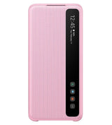 Оригинален Активен Калъф за Samsung S20 Clear View Cover Book Case EF-ZG980CPEGWW, Розов