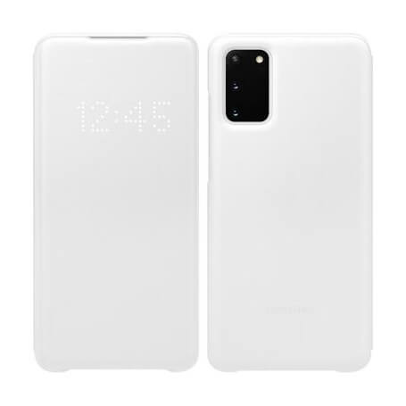 Оригинален Активен Калъф за Samsung S20 Led View Cover Book Case Ef-Ng980pwegeu, Бял (3)