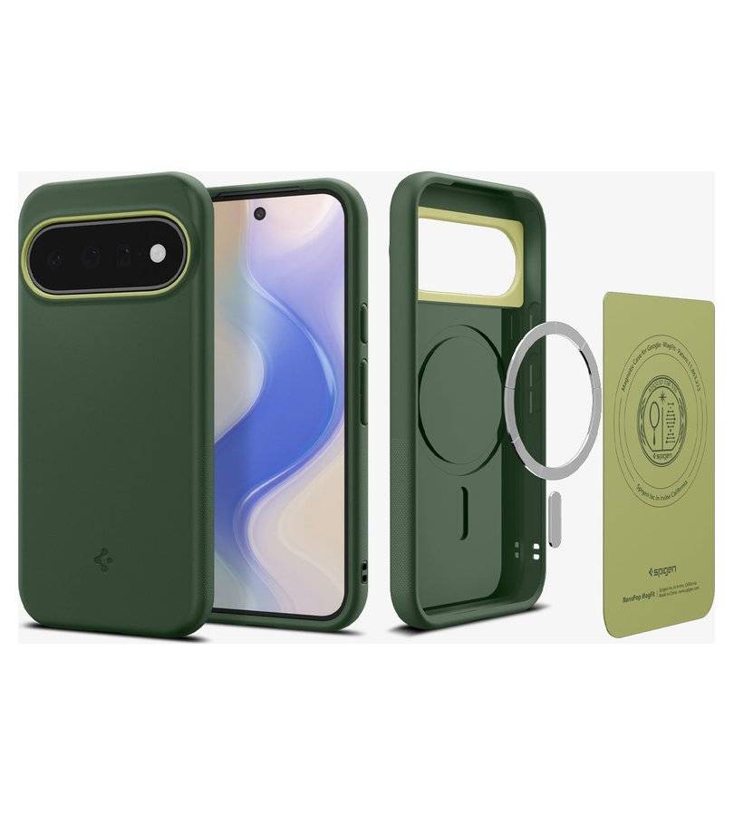 Magsafe Калъф за Google Pixel 11, Spigen Nano Pop Case Avo Green, Зелен (6)