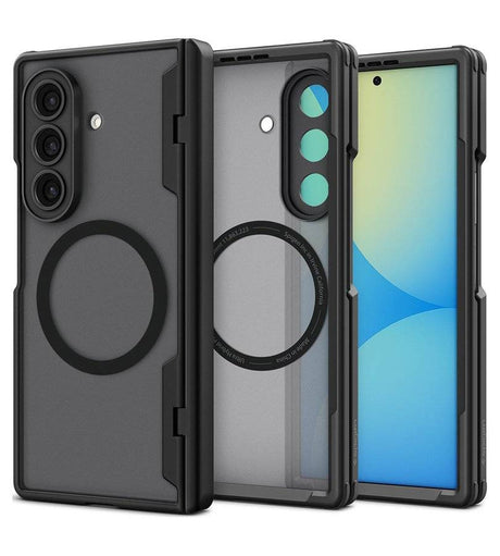 Magsafe Калъф за Samsung Z Fold 8 Ultra, Spigen Ultra Hybrid Pro Frost/Black Case, Черен (2)