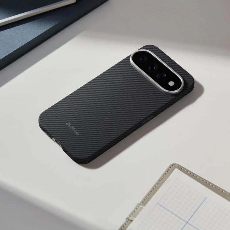 Magsafe Калъф за Google Pixel 11, Pitaka Edge Case Black/Grey, Черен (6)