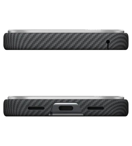 Magsafe Калъф за Google Pixel 11, Pitaka Edge Case Black/Grey, Черен (4)