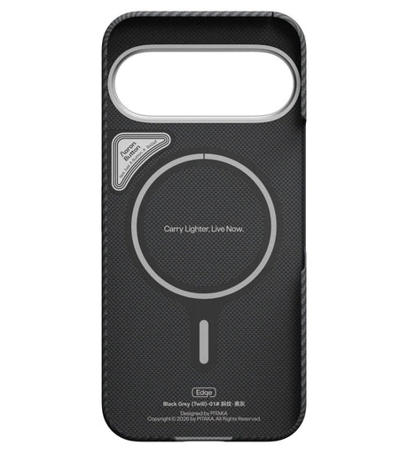 Magsafe Калъф за Google Pixel 11, Pitaka Edge Case Black/Grey, Черен (5)