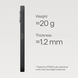 Magsafe Калъф за Google Pixel 11, Pitaka Edge Case Black/Grey, Черен (3)