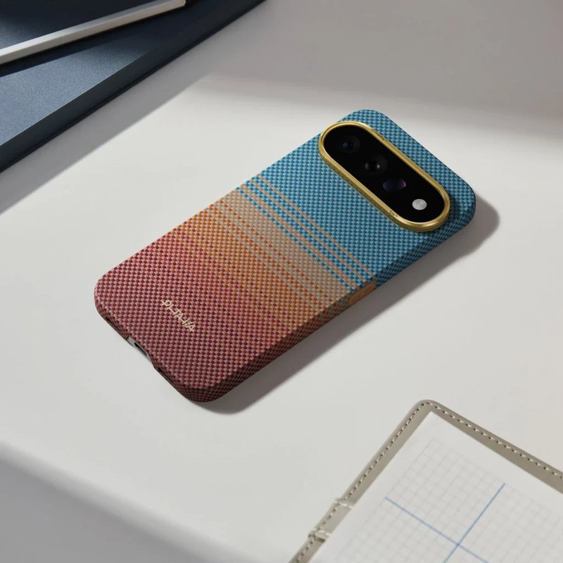 Magsafe Калъф за Google Pixel 11 Pro XL, Pitaka Edge Case Sunset2.0 California Dream01, Кафяв (6)
