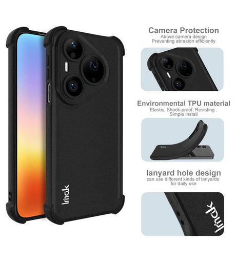 Противоударен Калъф за Huawei Pura 90s Pro, Imak Airbag Shockproof Case, Черен (4)