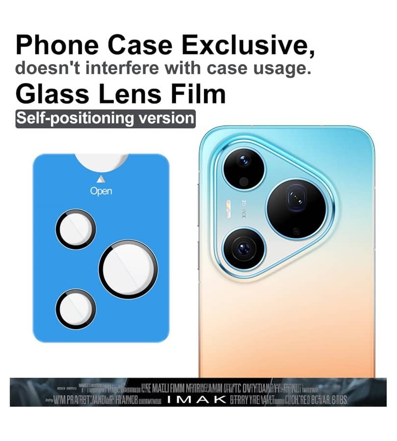 Протектор за Камерата на Huawei Pura 90s Pro Max, Imak Camera Ring Glass, Черен (7)