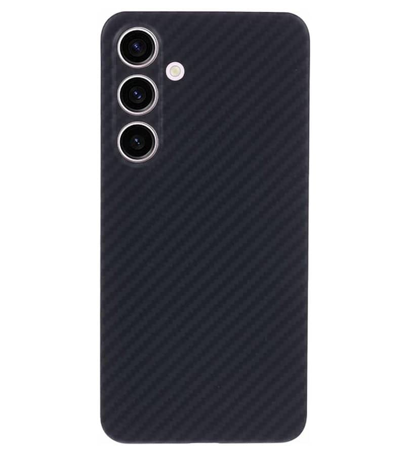 Magsafe Карбонов Калъф за Samsung S24, Aramid Fiber Case, Черен (2)