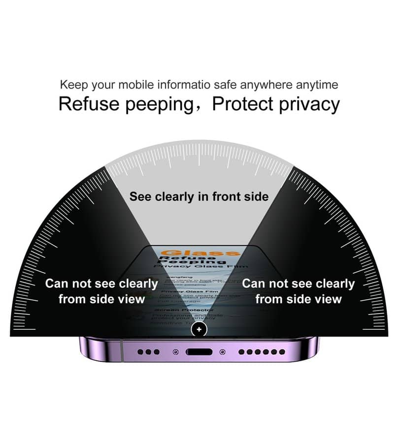 Затъмняващ Протектор за Huawei Pura 90s Pro Max, Imak Privacy Anti-Spy Glass, Черен (8)