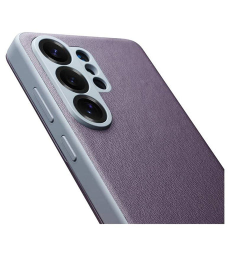 Активен Кожен Калъф за Samsung S26 Ultra, Qialino Smart View Book Case, Лилав (7)