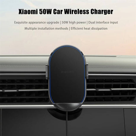 Безжично Зарядно за Кола, Xiaomi Car Wireless Charger 50W, Черен (2)