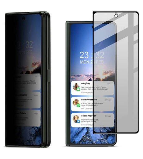 Затъмняващ Протектор за Samsung Z Fold 5, Imak Privacy Anti-Spy Glass, Черен (11)