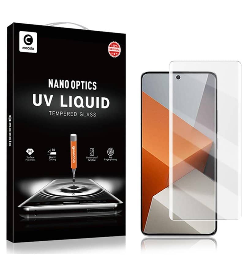 Протектор с UV Лепило за Xiaomi Redmi Note 13 Pro Plus, Mocolo UV 3D Glass, Прозрачен (6)