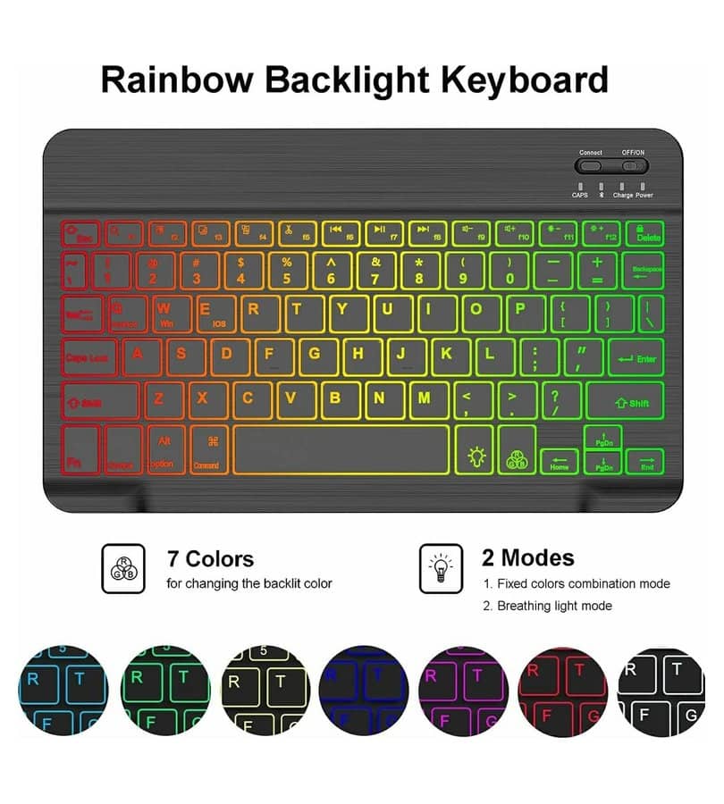 Калъф  с Клавиатура за Lenovo Tab Plus 11.5" TB351FU, Bluetooth Keyboard Case, Черен (3)