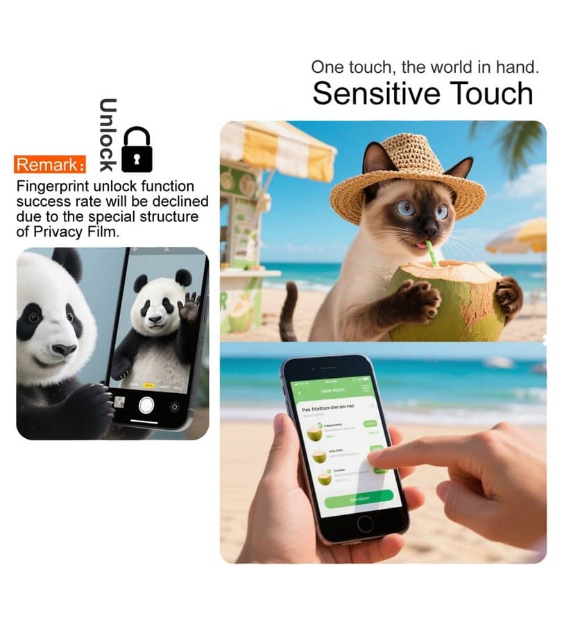 Затъмняващ Протектор за Samsung Z Fold 8, Imak Privacy Anti-Spy Glass, Черен (8)