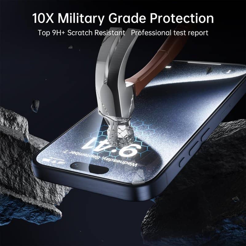 Стъклен Протектор за iPhone 18, Tempered CF Glass, Прозрачен (4)