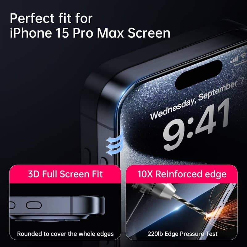 Стъклен Протектор за iPhone 18, Tempered CF Glass, Прозрачен (7)