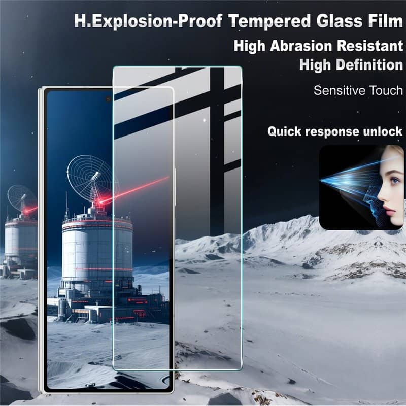 Протектор за Samsung Z Fold 8 Ultra, Imak H Tempered Glass, Прозрачен (3)