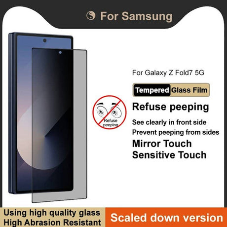 Затъмняващ Протектор за Samsung Z Fold 8 Ultra, Imak Privacy Anti-Spy Glass, Черен (4)