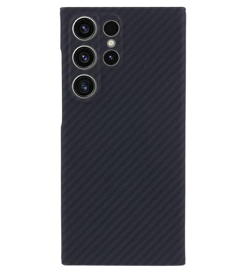 Карбонов Калъф за Samsung S24 Ultra, Aramid Fiber Case, Черен